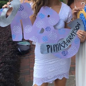 Nightcap white lace dress